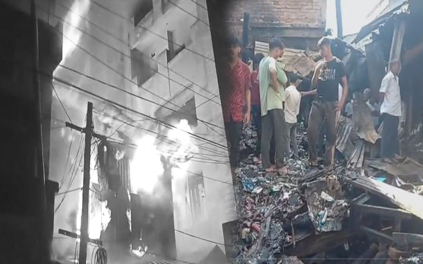 বিধ্বংসী অগ্নিকাণ্ড;১২খনকৈ ব্যৱসায়িক প্ৰতিষ্ঠান জুইত ভস্মীভূত,১০কোটি টকাৰ ক্ষয়-ক্ষতি